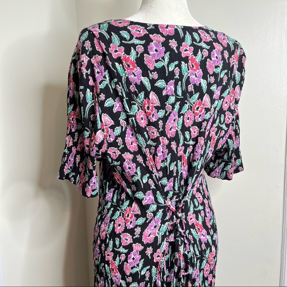 Vintage Fashion Bug Long Floral Dress with Corset Tie Back Size 22/24 cottage - Picture 7 of 15